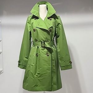 HP💥LL Bean Green Trench Coat Jacket S preppy Cool school trendy dainty